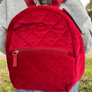 Children’s Red Velvet Backpack